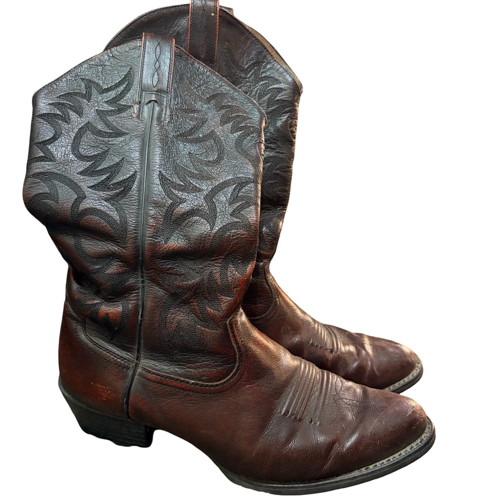 Men’s Ariat Oxblood Leather Cowboy Western Boots Size 10